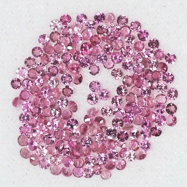 Wholesale Lot 1.5mm to 3mm Round Natural Pink Tourmaline Loose Calibrated Gems