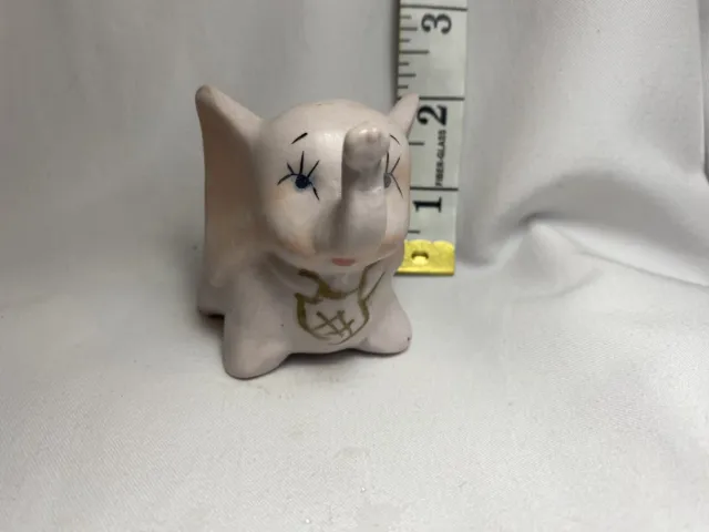 Vintage Ceramic Pink Elephant Figurine JSNY