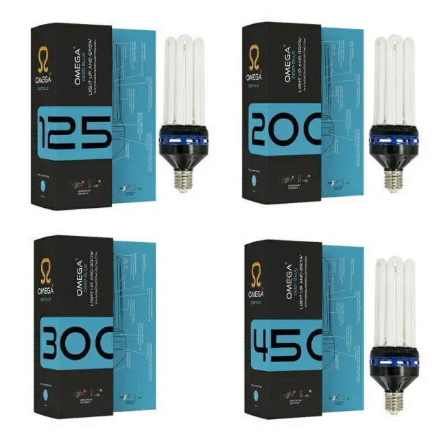 Hydroponic Omega Deep Blue CFL 125W 200W 300W 450W Flowering E40 Low Energy Bulb