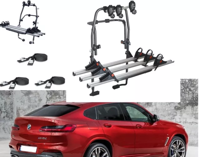 Portabici Posteriore Stand Up 3 Binari Per Bmw X4 G02 Anno 2022 3 Bici Uomo Donn