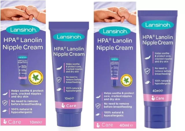 Lansinoh HPA Lanolin Nipple Cream for sore nipple cracked skin 100% natural