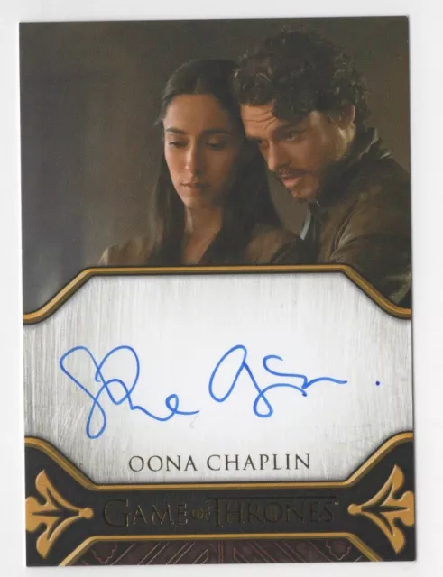 Oona Chaplin as Talisa Stark GAME OF THRONES Art & Images Autograph Card Auto