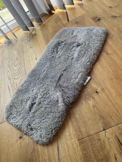 GABE AND GRACE Sheepskin Pram Pushchair Seat Liner Grey 30.00