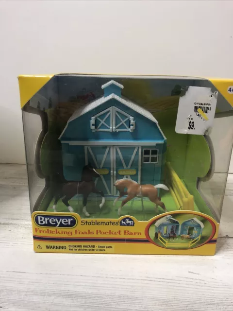 BREYER Stablemates 5932 POCKET BARN FROLICKING FOALS