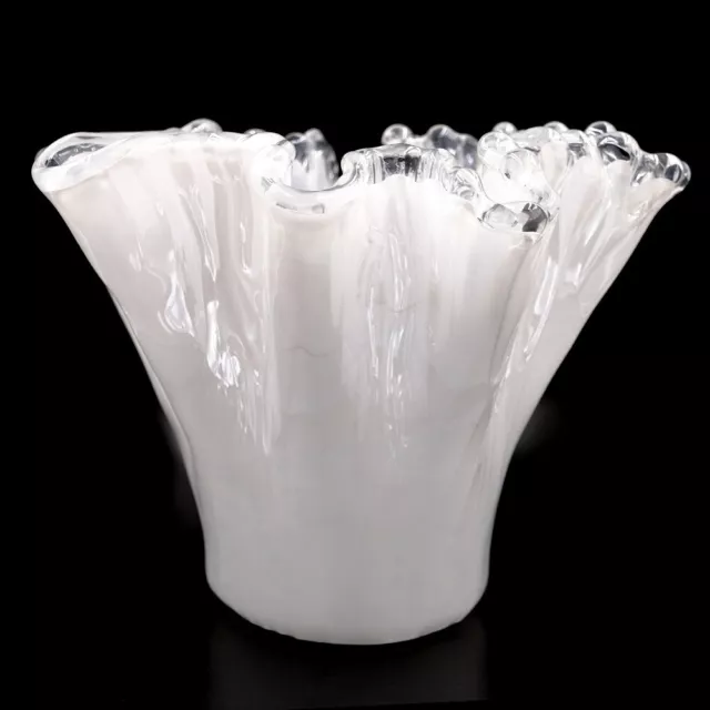 Vase en verre de Murano Couleur Blanc Modèle Chêne