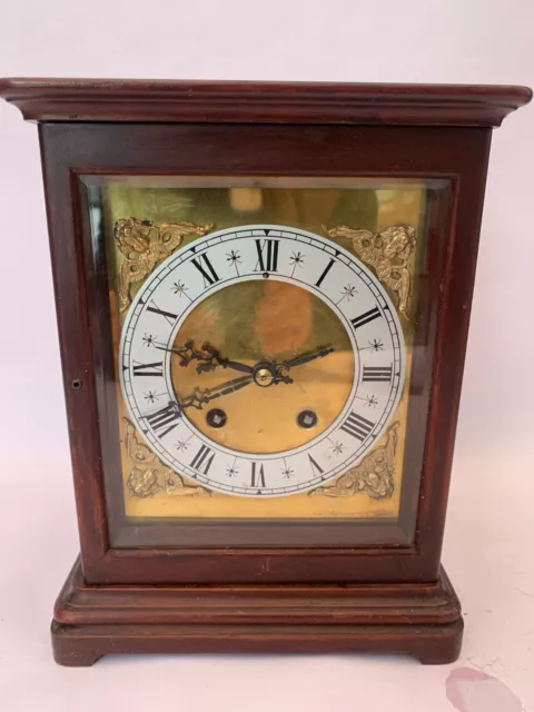Mahogany Cased 4 Glass Bracket Clock Lenzkirch
