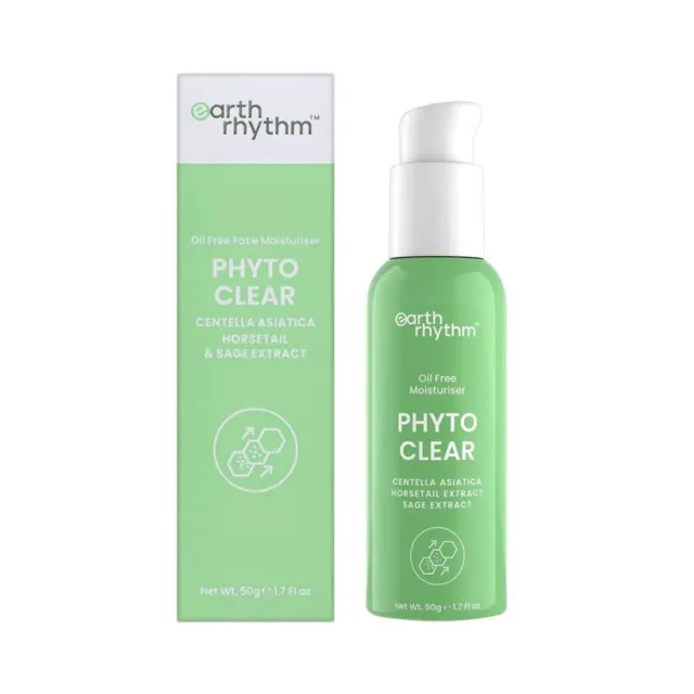 Earth Rhythm Phyto Clear Oil Free Moisturiser For Oily & Acne Prone Skin 50Ml