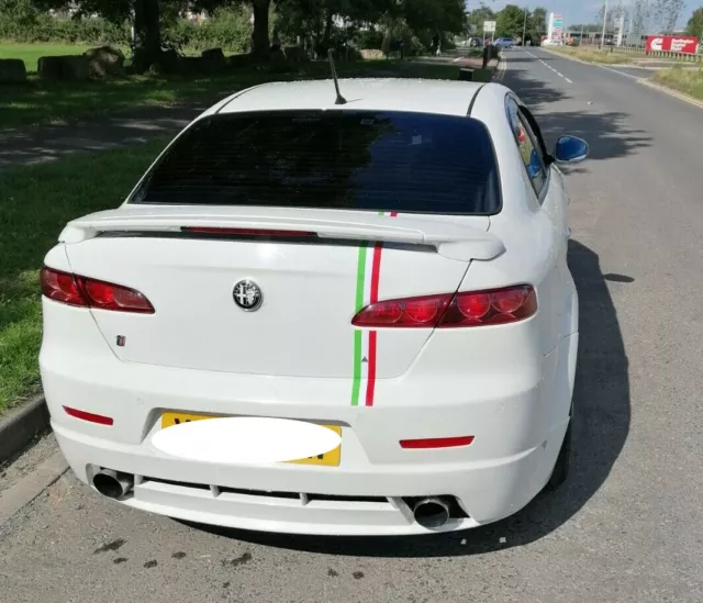 Italy Italian Flag Bonnet Racing Car Stripe Viper Stickers For FIAT ALFAROMEO