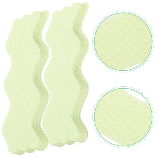 24 pegatinas antideslizantes brillantes plástico antideslizantes tiras de suelo blancas