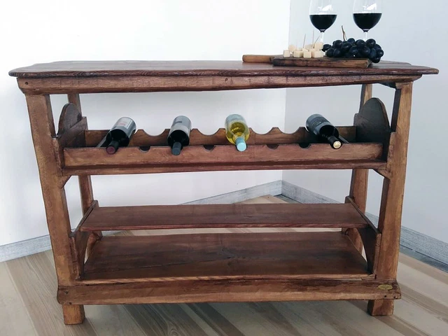 Consolle cantinetta arredo cucina soggiorno legno massello 120x30xh90 SU MISURA