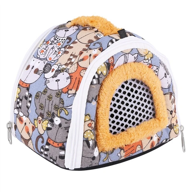 Bolsa de transporte portátil para animales pequeños erizo exterior viajes conejillos de indias rata CP5P4