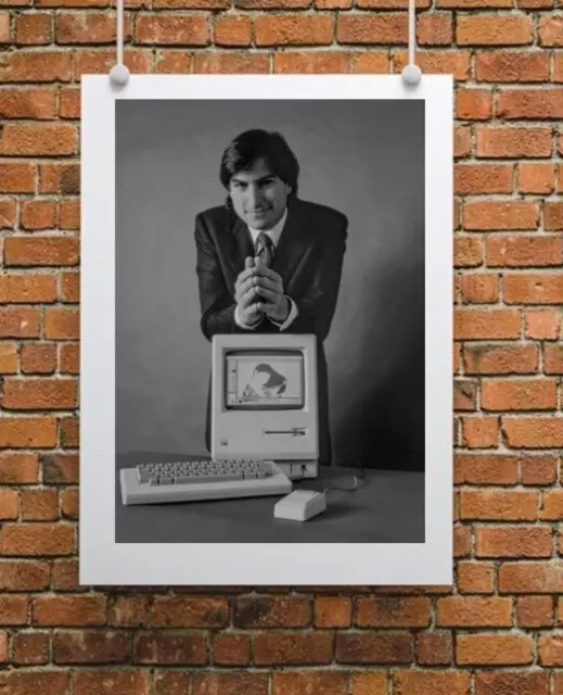STEVE JOBS APPLE MACINTOSH - cm. 31x42 - POSTER formato A3