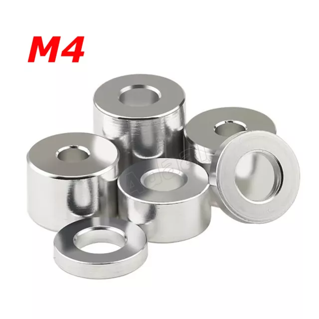 M4 Aluminum Spacers Standoff Alu Round Unthreaded Bushing Sleeve Washers Pillar