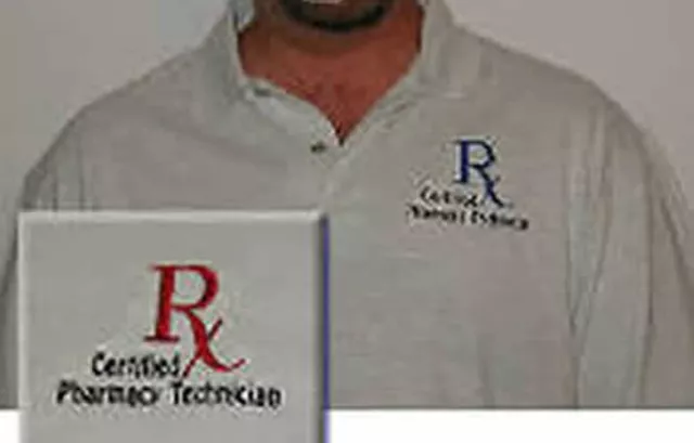 RX LOGO CERTIFIED Pharmacy Technician Polo Shirt - Size Large $10.00 ...