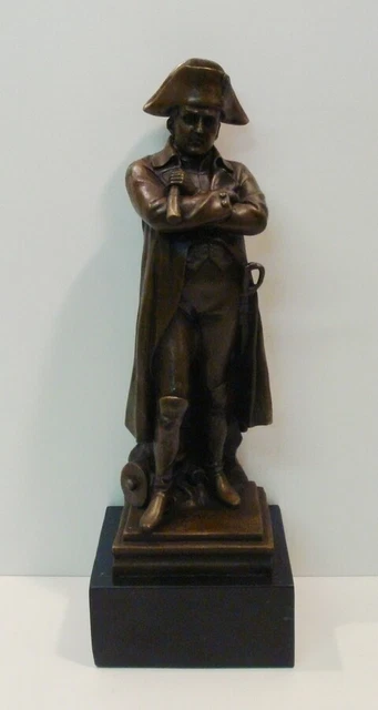 Estatua Napoleón Frances Estilo Bronce sólido Firmado