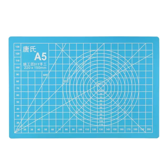 Base de Corte A5 Azul, Alfombra de Corte de Doble Cara, 22x15cm PVC Estera