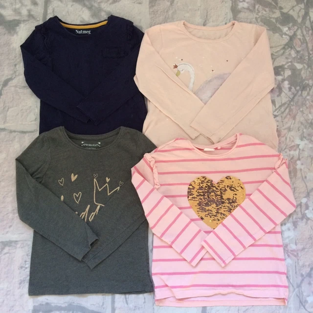 Pacchetto vestiti per bambina 5-6 anni tutto in una notte jumpers top leggings abito 10