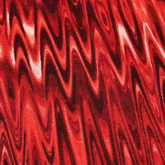 Red Blender Quilt Water Ripples Cotton Fabric - FQ Fat Quarter Or Continuous Cut