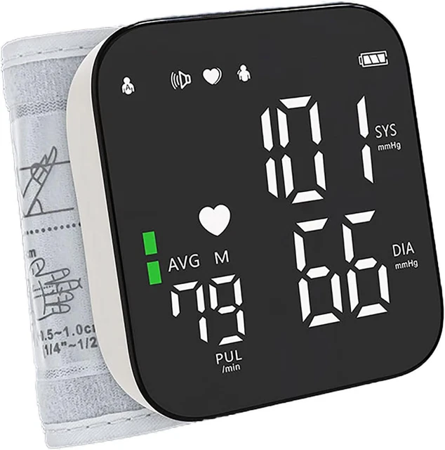 DIGITAL AUTOMATIC BLOOD Pressure Monitor Wrist Heart Rate BP Detection ...