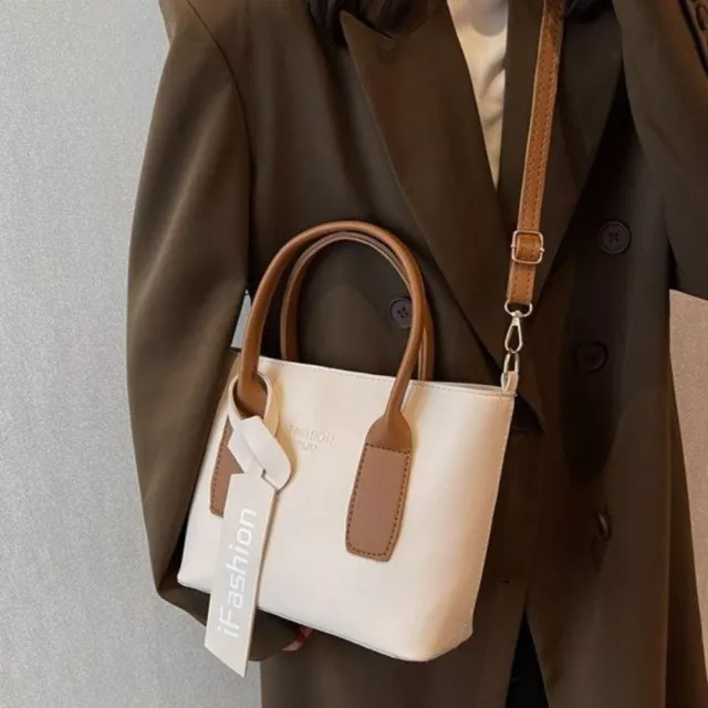 Large Capacity Shoulder Bag Multifunctional Bucket Bag Elegant Handbag