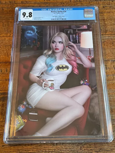 Harley Quinn #24 Cgc 9.8 Warren Louw J Scott Campbell Homage Virgin Variant-B