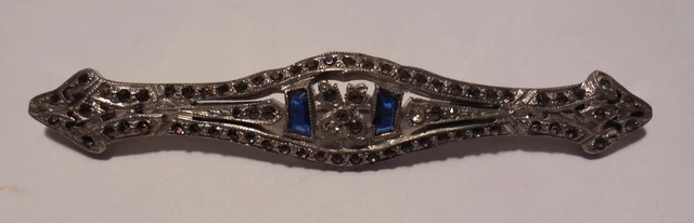 Broche Vintage Argentée Avec Cabochon Turquoise - Collector, état Superbe, Bijou Ancien