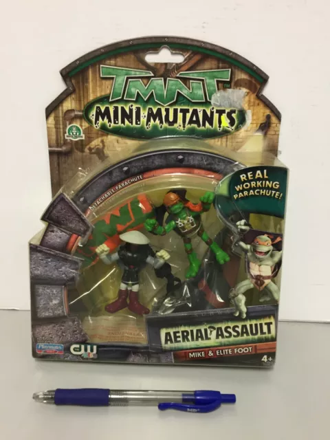 Tmnt Mini Mutants Aerial Assault Mike & Elite Foot Set - Playmates 2008 - Bnib