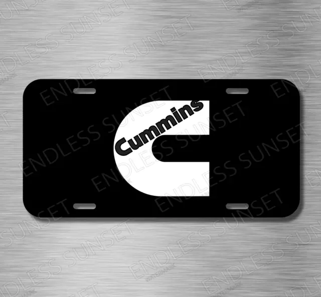 Diesel Power Cummins 4x4 Off road Lifted Truck License Plate Front Auto Tag