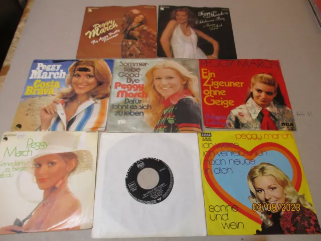 7" Single Vinyl Sammlung  8x Peggy March