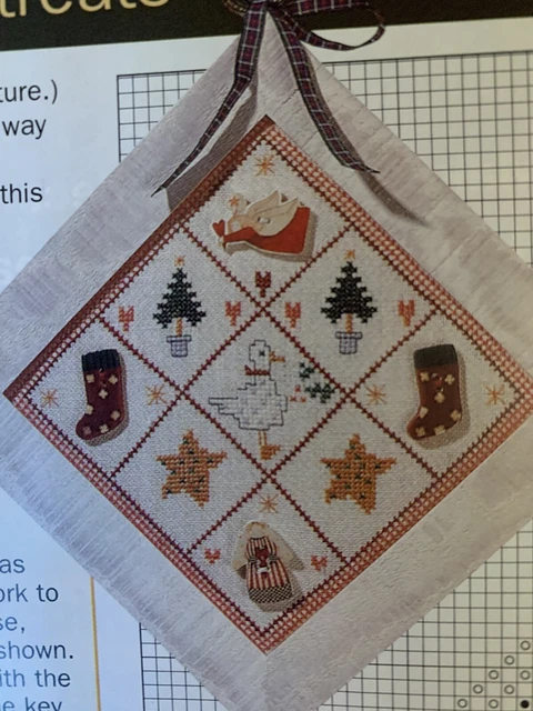 Christmas Sampler Vintage Cross stitch Design chart