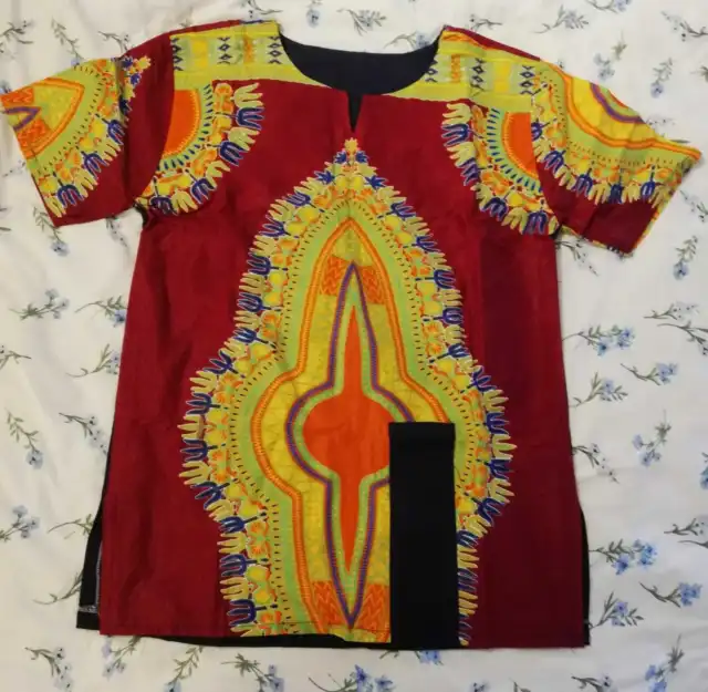 Damen Herren Cotton Mexican African Afrikanische T-Shirt Hemd