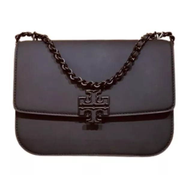 TORY BURCH 146256 Britten Matte BLACK SMALL Handbag Shoulder BAG Purse NWT