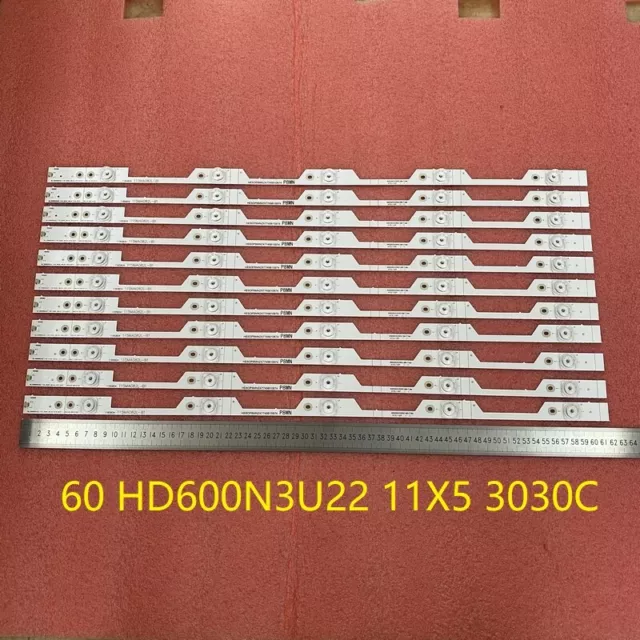 11pcs LED bar for Sharp LC-60P6070U 60DU6070 HISENSE  H60NEC5600 HD600N3U22-L2B