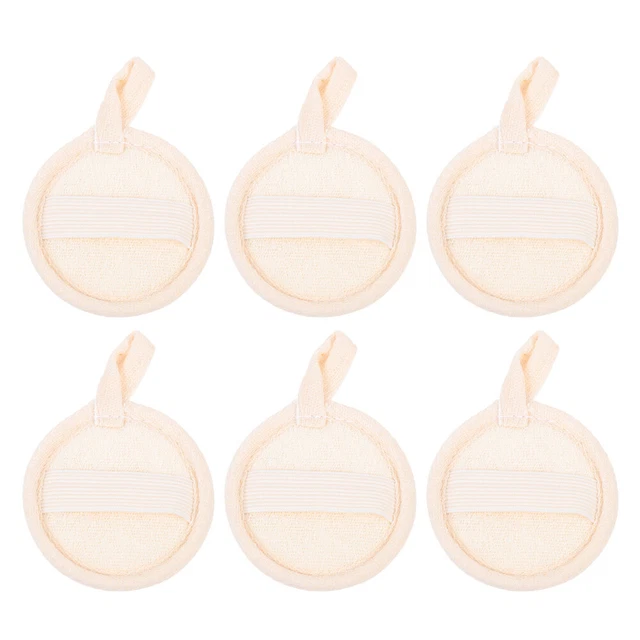 6 piezas Exfoliante Espalda de Algodón Exfoliante Baño Cepillo Corporal Ojos Almohadilla Algodón Loofah Calabaza