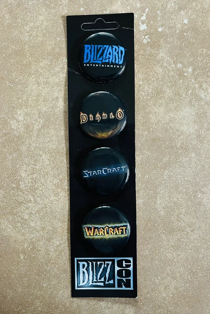2007 Blizzard Blizzcon SET OF 4 Game Pins WORLD OF Warcraft,Starcraft,Diablo