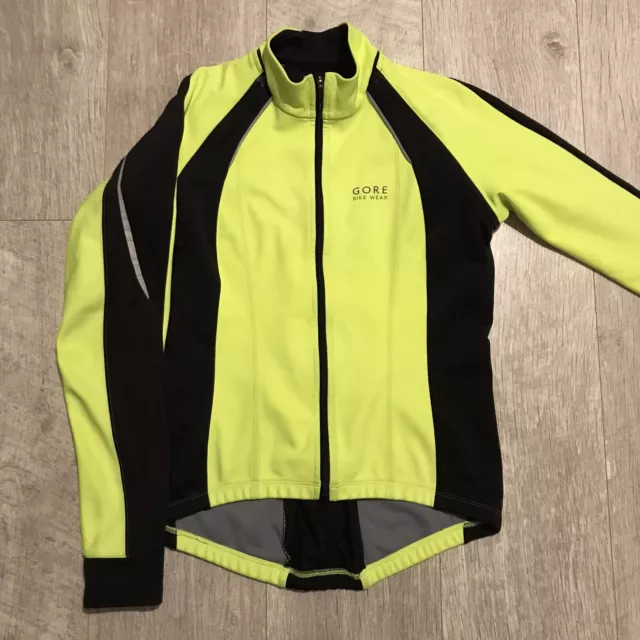 Gore Bike Wear Phantom 2.0 Windstopper Cycling Jacket Yellow Black UK Small