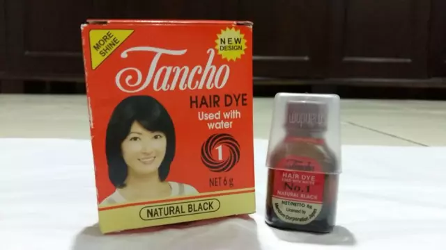 10 Box Tancho Hair Dye Powder Natural Black 6gr 2