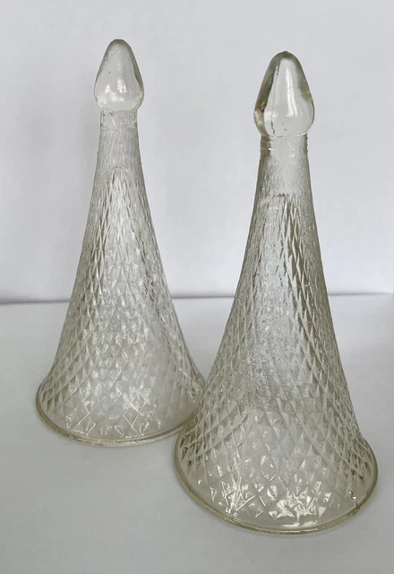 LOT 5 ANCIENS lumignons photophores en forme de verre 19e siècle