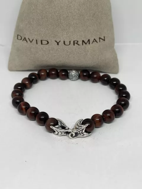 DAVID YURMAN Men's Spiritual Beads Bracelet with Red Tigers Eye, 8.5” Length