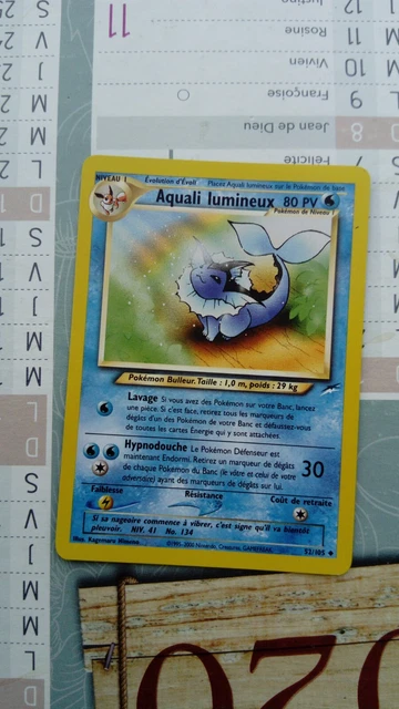 Carte Pokémon Aquali Lumineux 52/105 Neo Destiny Wizards