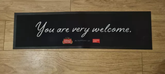 Stella Artois Rubber Backed Bar Pub Runner Mat Brand New Official