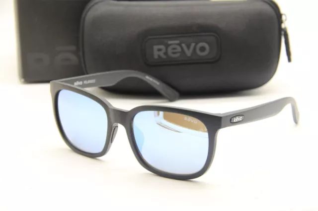 New Revo Re 1050 01 Slater Polarized Black Authentic Sunglasses W/Case 55-18