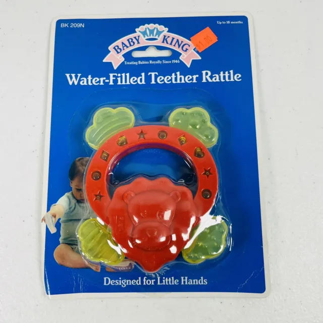 🔥 Vintage • Baby King • Baby Water-Filled Teether Rattle • Red