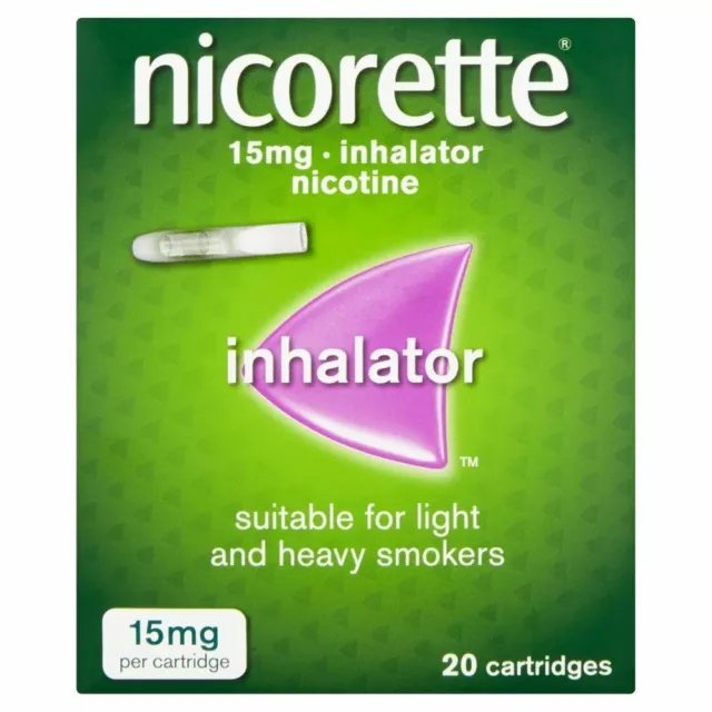 Nicorette Inhalador Nicotina - 15mg-20 Cartuchos Nuevo y Sellado