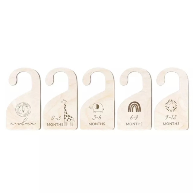 Wooden Baby Closet Dividers Clothes Organizers Growth Remembrance