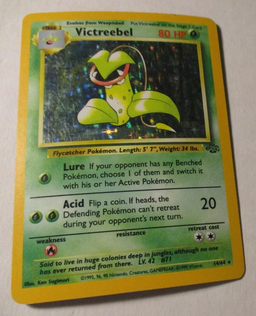 POKÉMON TCG JUNGLE Victreebel Holo Card 14/64 Vintage 1999 Played ...