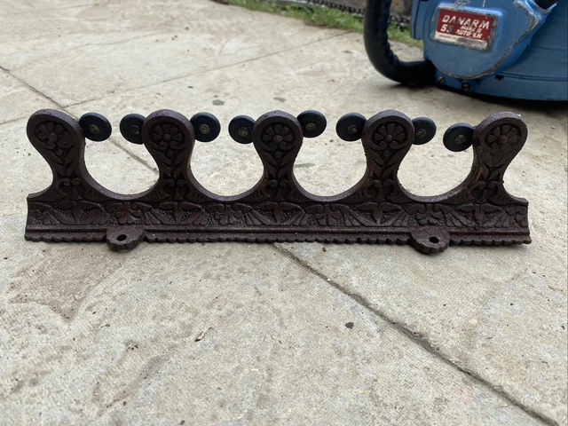 Victorian Iron Umbrella Holder Pew Church Antique Rail Old Snooker Pool Cue