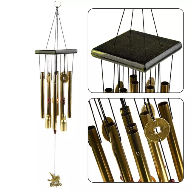Windspiele Glocken Metall Röhren Für Outdoor Hof Garten Zuhause Dekorations Gold
