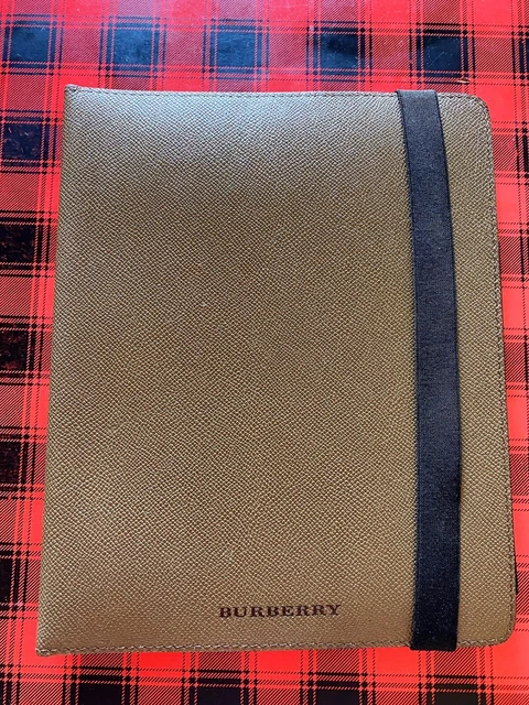 BURBERRY BRIT LEATHER IPAD COVER  AROUND Olive Green GRAINED LEATHER