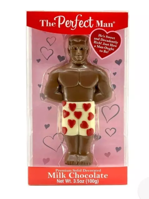 The Perfect Man Valentine's Day Solid Premium Milk Chocolate 3.5oz